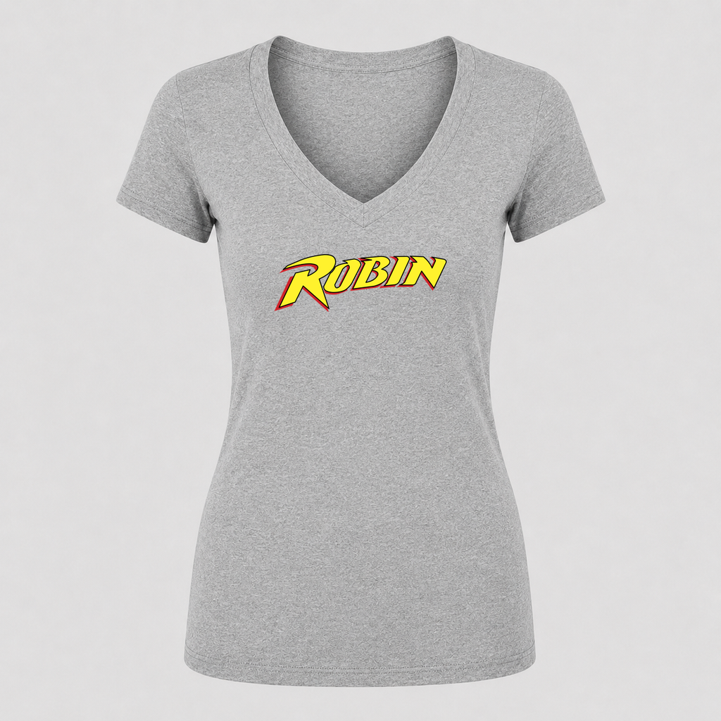 Women's Robin V Neck T-Shirt in gray