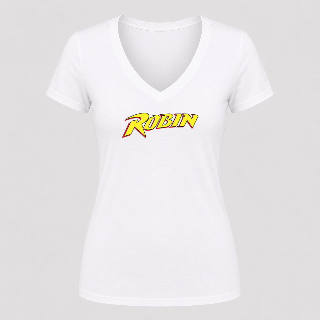 Women's Robin V Neck T-Shirt in white