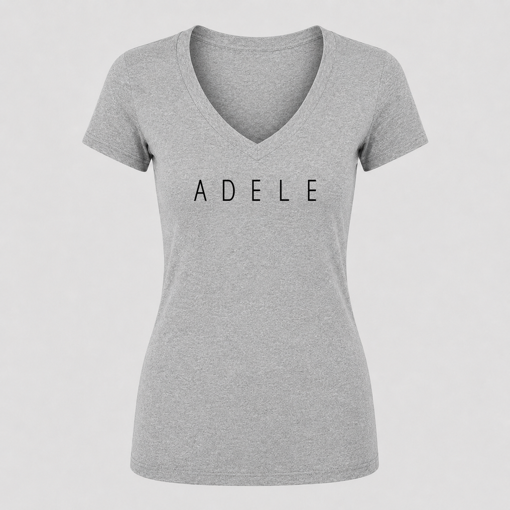 Women's Adele V Neck T-Shirt in gray