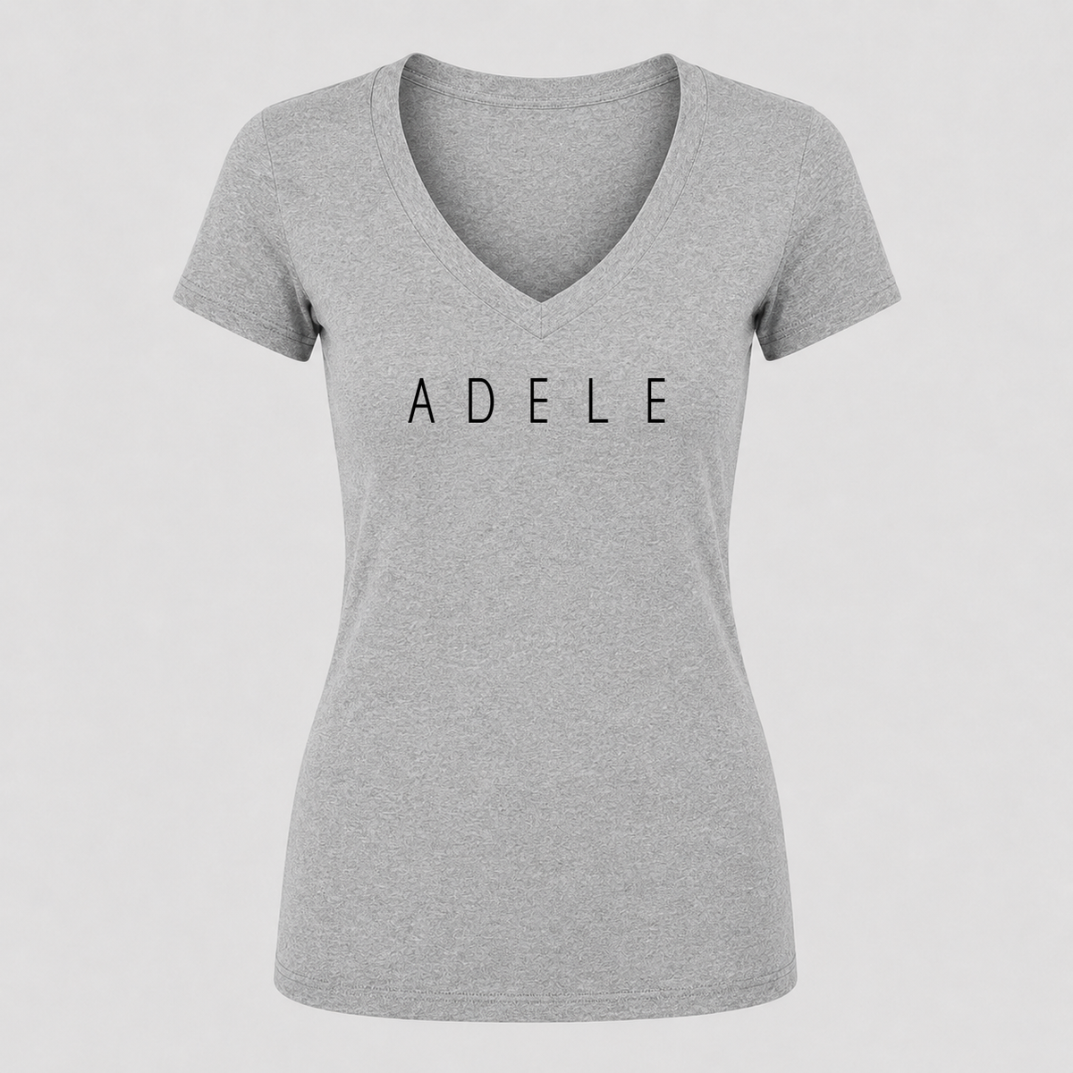 Women's Adele V Neck T-Shirt in gray
