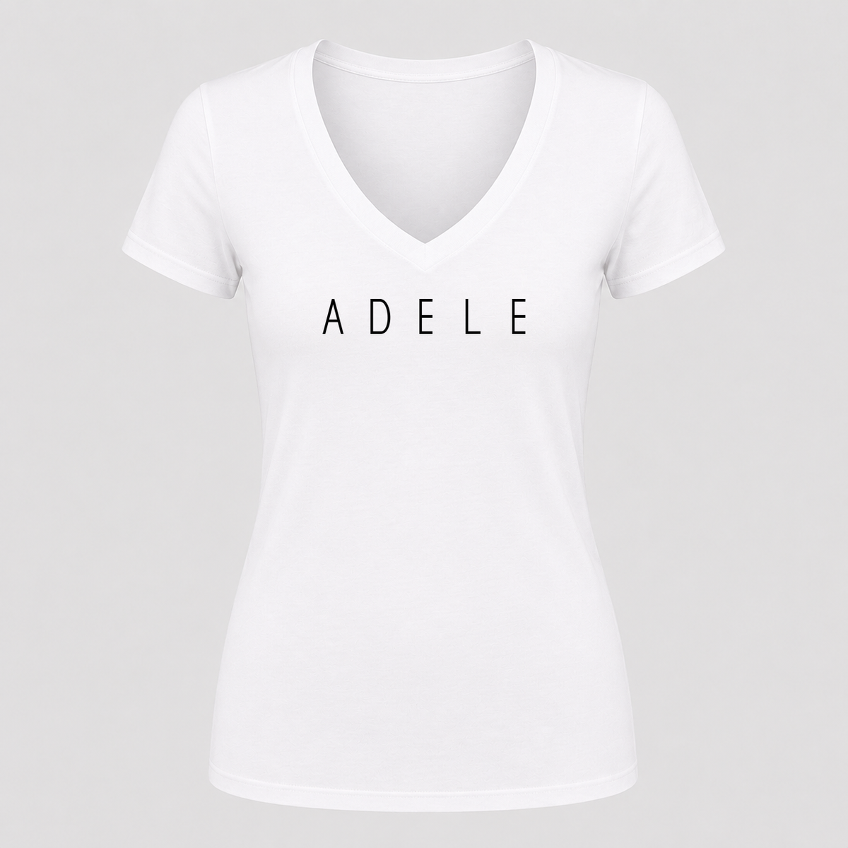 Women's Adele V Neck T-Shirt in white