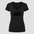 Women's Arctic Monkeys V Neck T-Shirt in black
