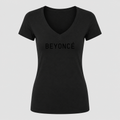 Women's Beyoncé V Neck T-Shirt in black