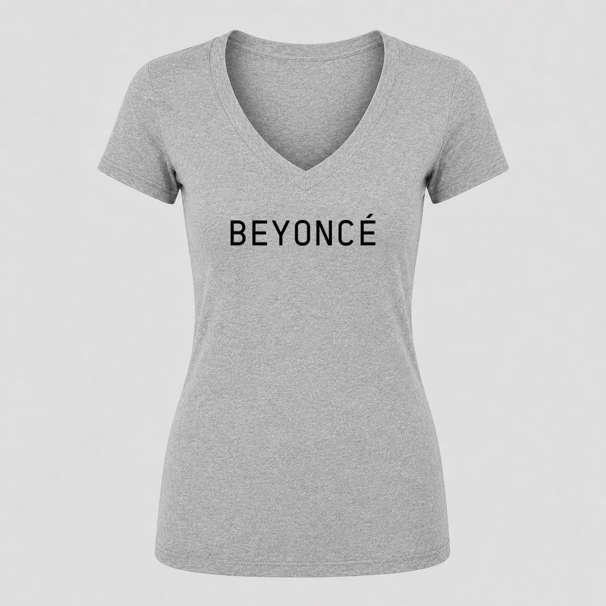 Women's Beyoncé V Neck T-Shirt in gray