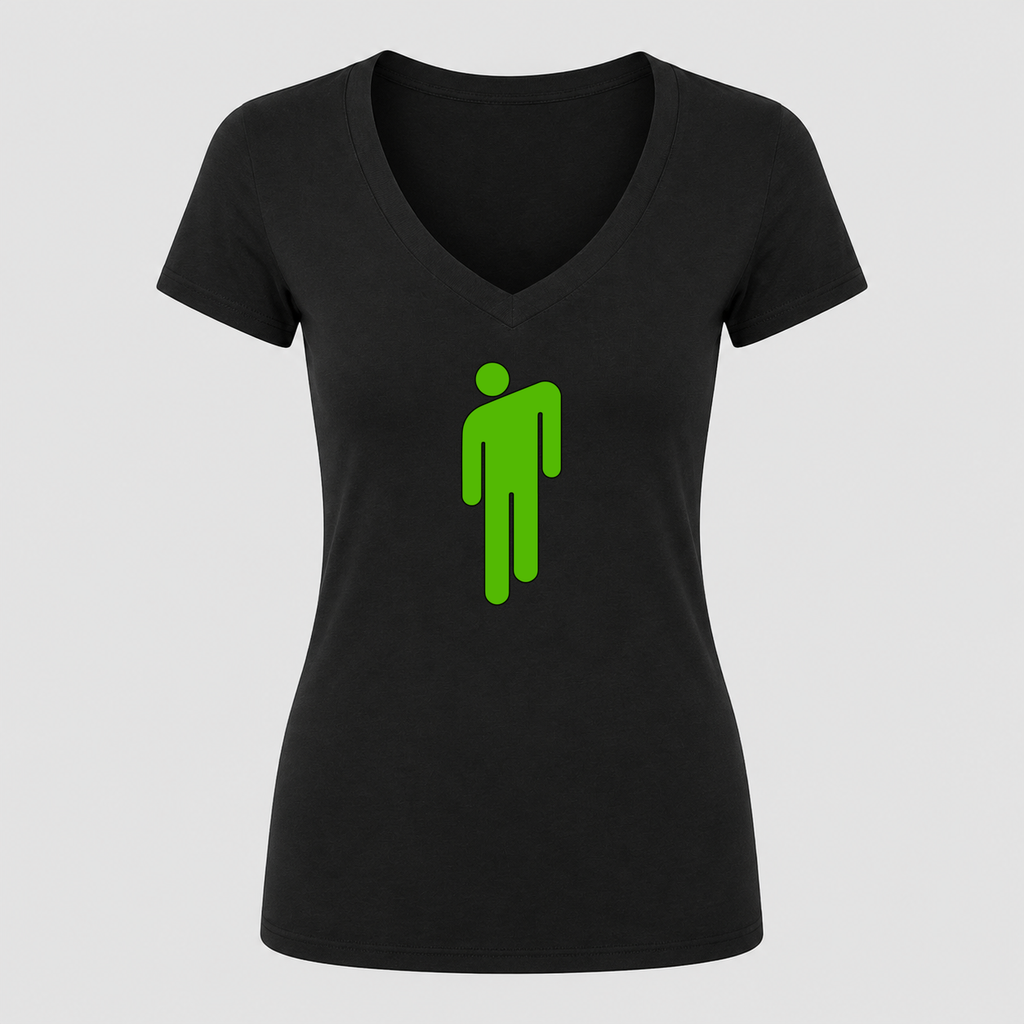 Women's Billie Eilish V Neck T-Shirt in black
