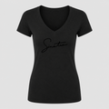 Women's Frank Sinatra V Neck T-Shirt in black