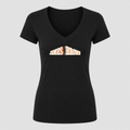 Women's James Brown V Neck T-Shirt in black