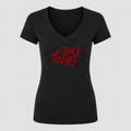 Women's Lana Del Rey V Neck T-Shirt in black