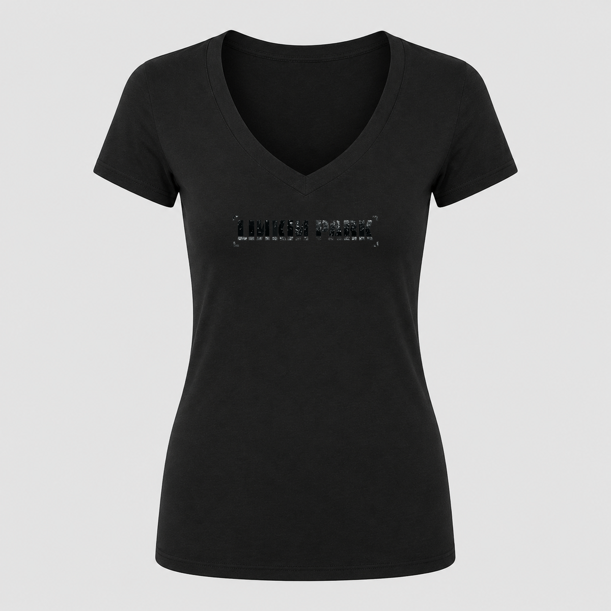 Women's Linkin Park V Neck T-Shirt in black