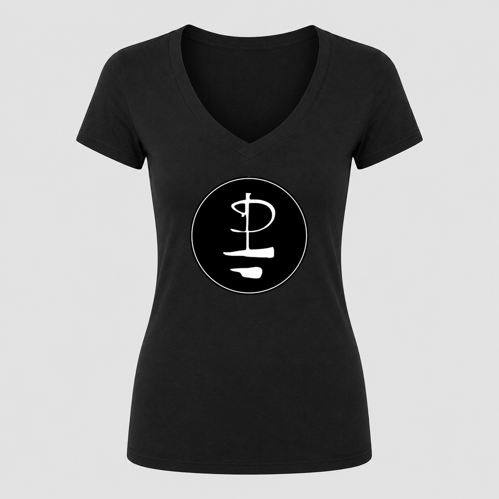 Women's Pink Floyd V Neck T-Shirt in black