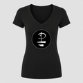Women's Pink Floyd V Neck T-Shirt in black