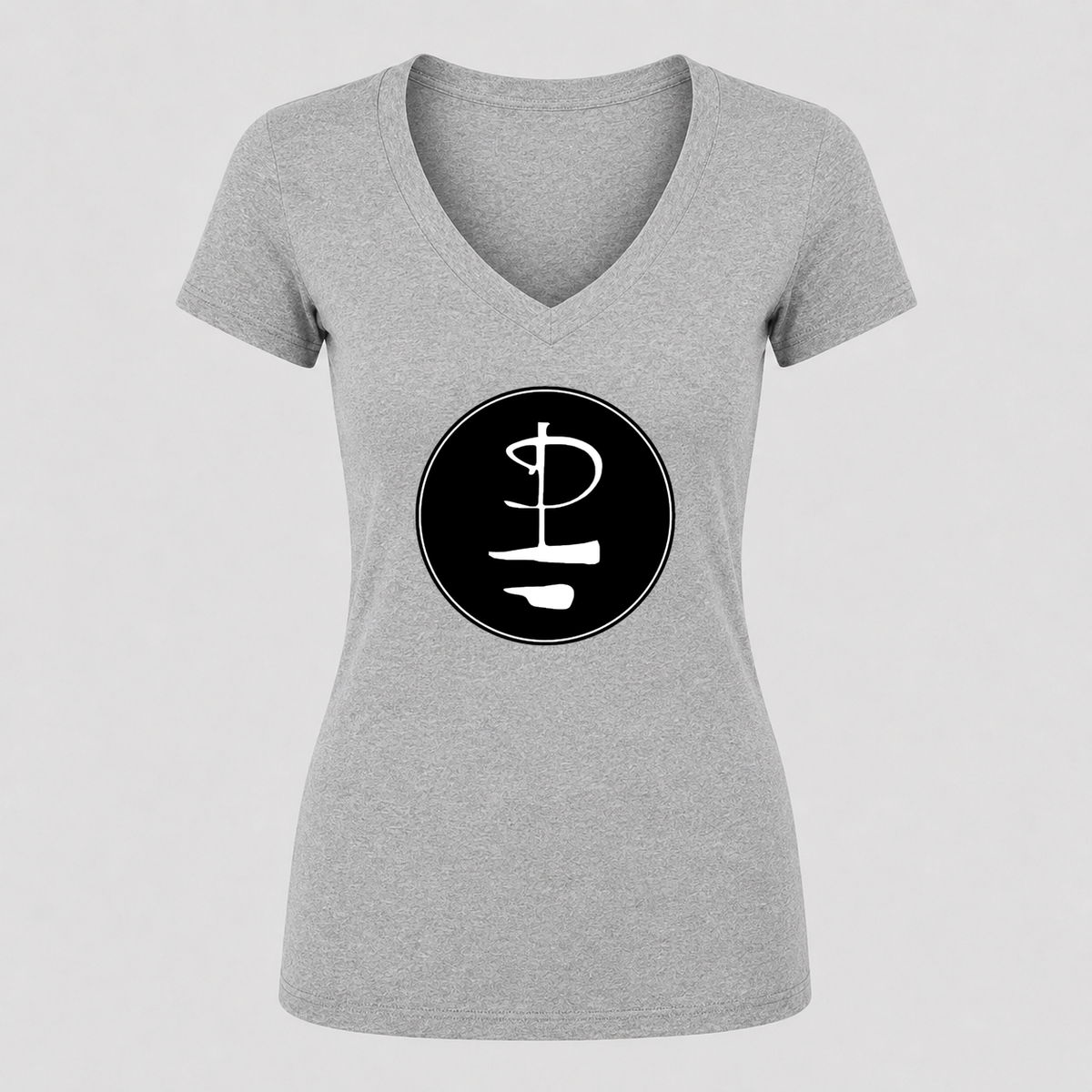 Women's Pink Floyd V Neck T-Shirt in gray