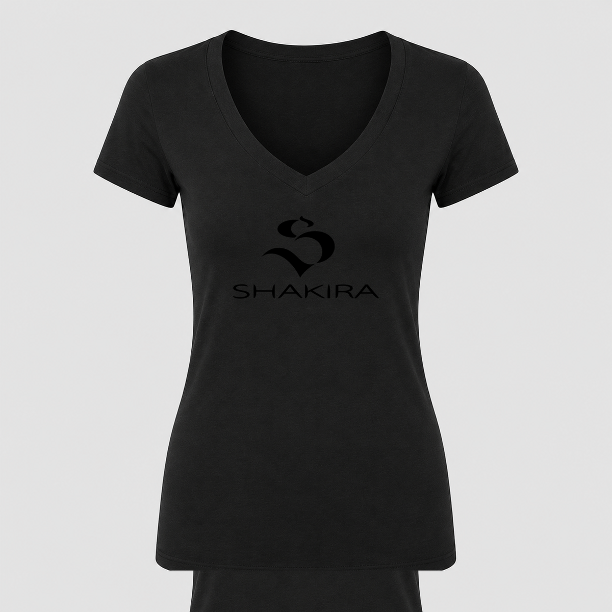 Women's Shakira V Neck T-Shirt in black
