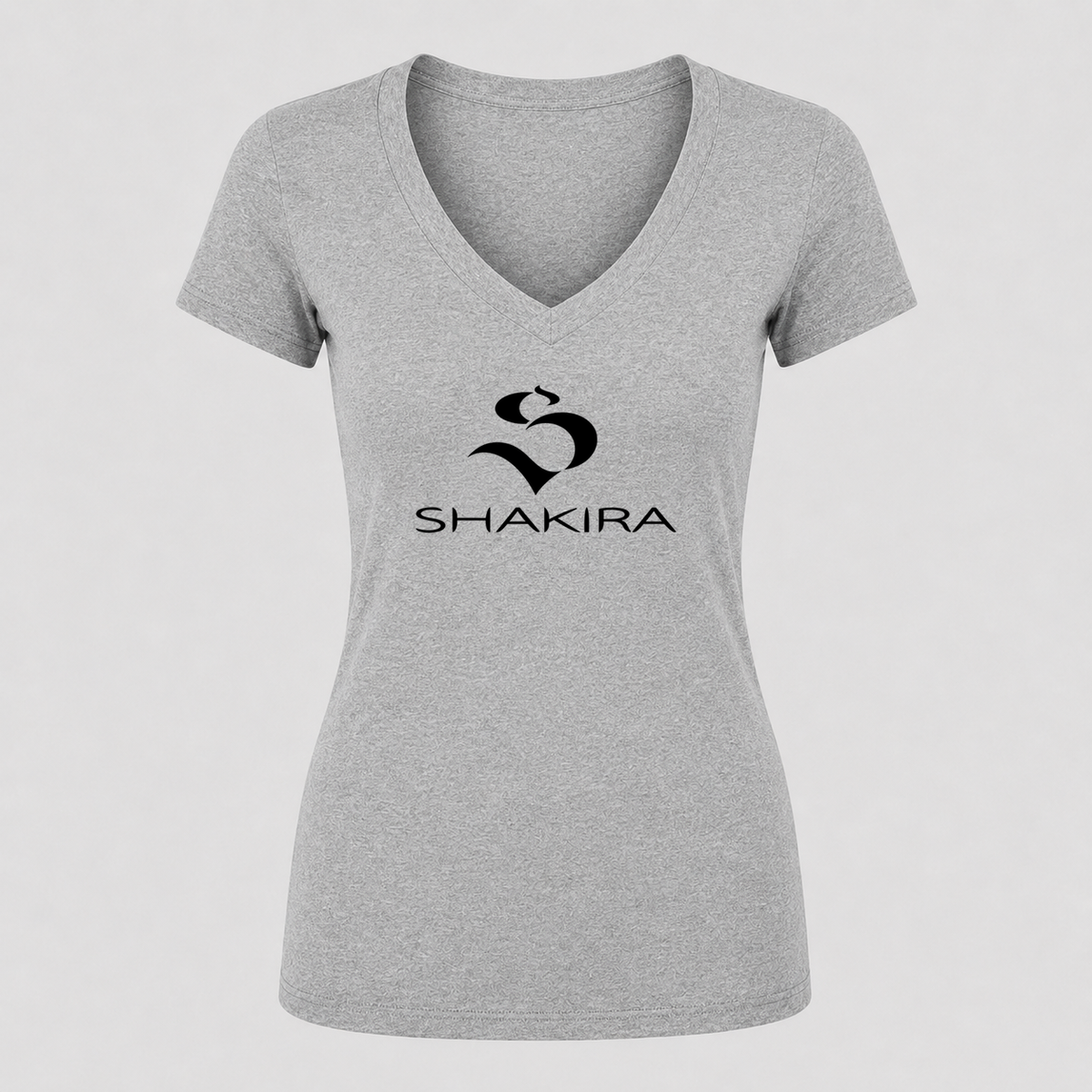 Women's Shakira V Neck T-Shirt in gray