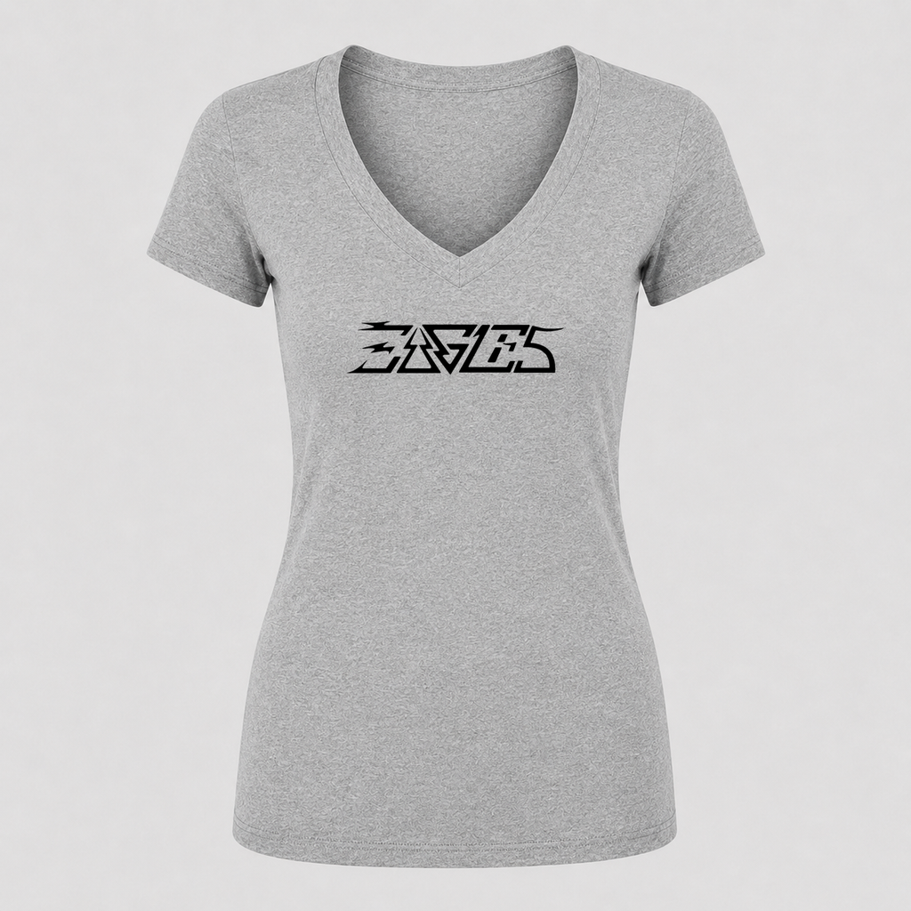 Women's The Eagles V Neck T-Shirt in gray