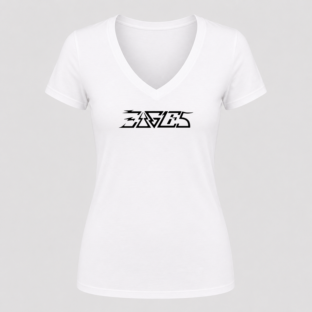 Women's The Eagles V Neck T-Shirt in white