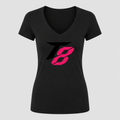 Women's Tekken 8 Black V Neck T-Shirt in black
