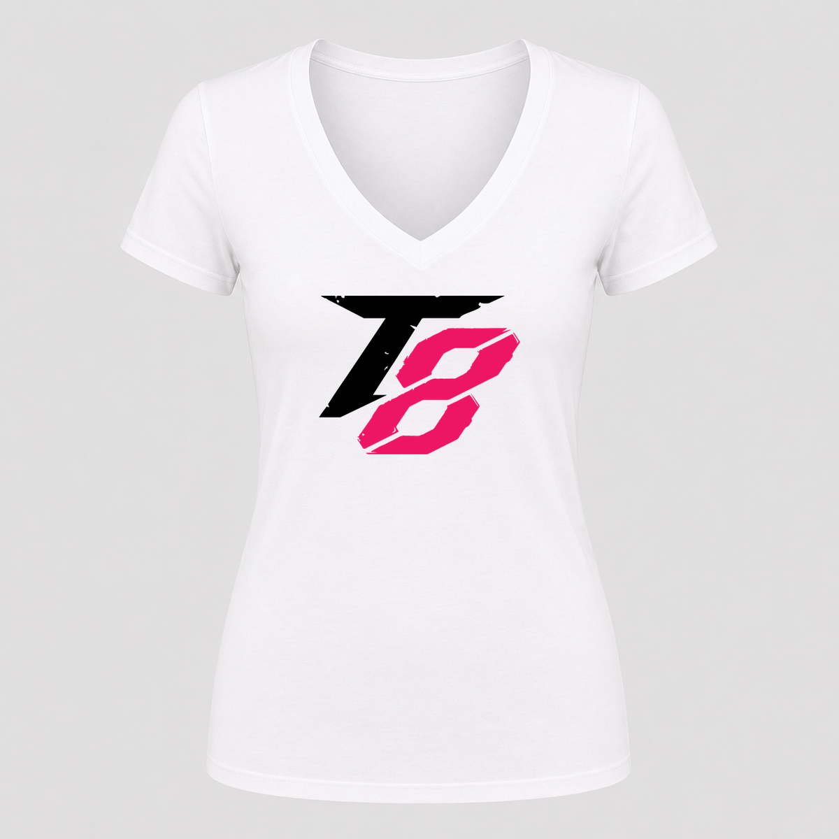 Women's Tekken 8 Black V Neck T-Shirt in white