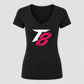 Women's Tekken 8 White V Neck T-Shirt in black