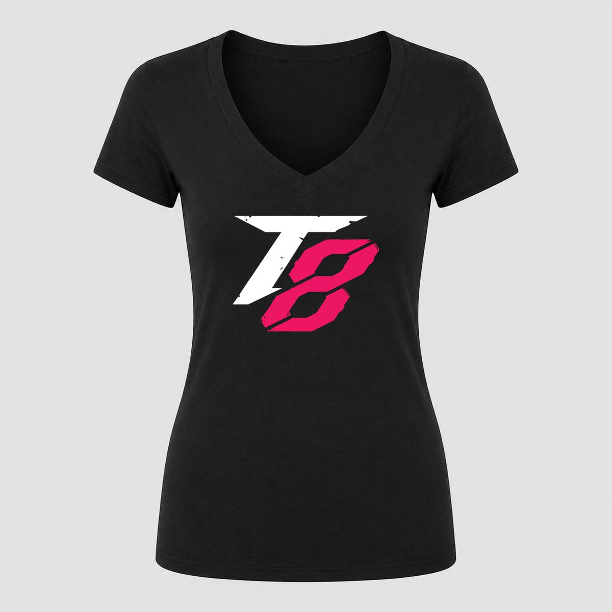 Women's Tekken 8 White V Neck T-Shirt in black