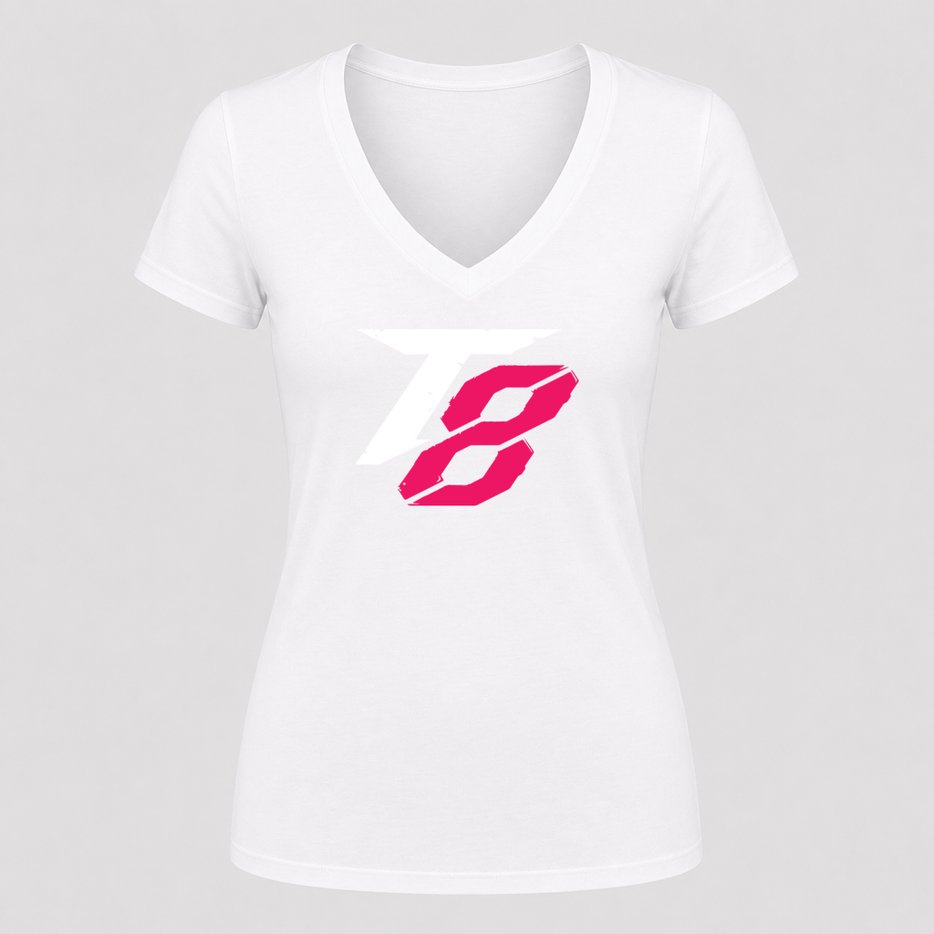 Women's Tekken 8 White V Neck T-Shirt in white