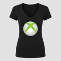 Women's Xbox Gaming V Neck T-Shirt in black