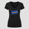 Women's Blockbuster V Neck T-Shirt in black