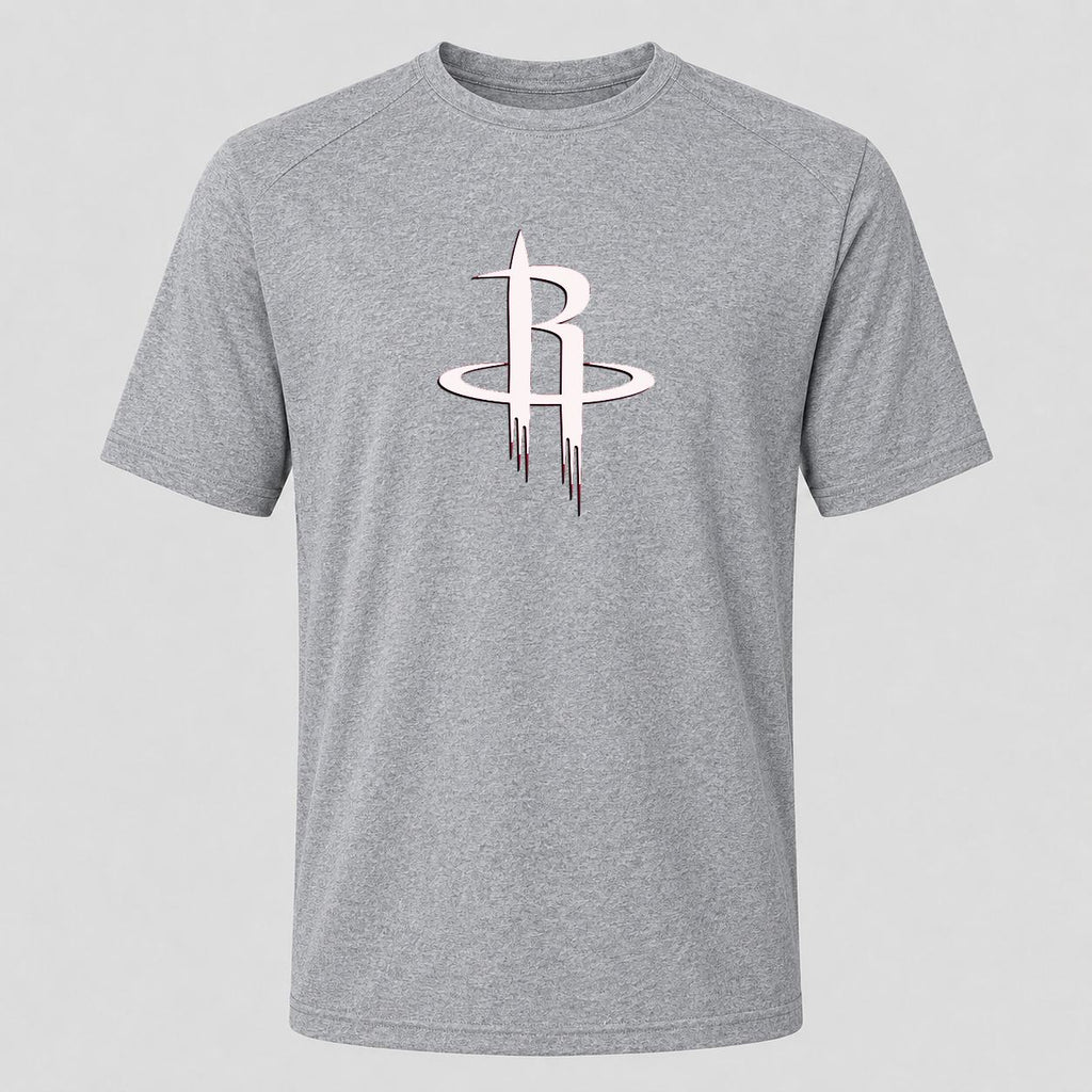 Men's Houston Rockets Army Green Performance T-Shirt - Gray