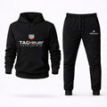 TAG Heuer White Hoodie and Joggers Set - Black