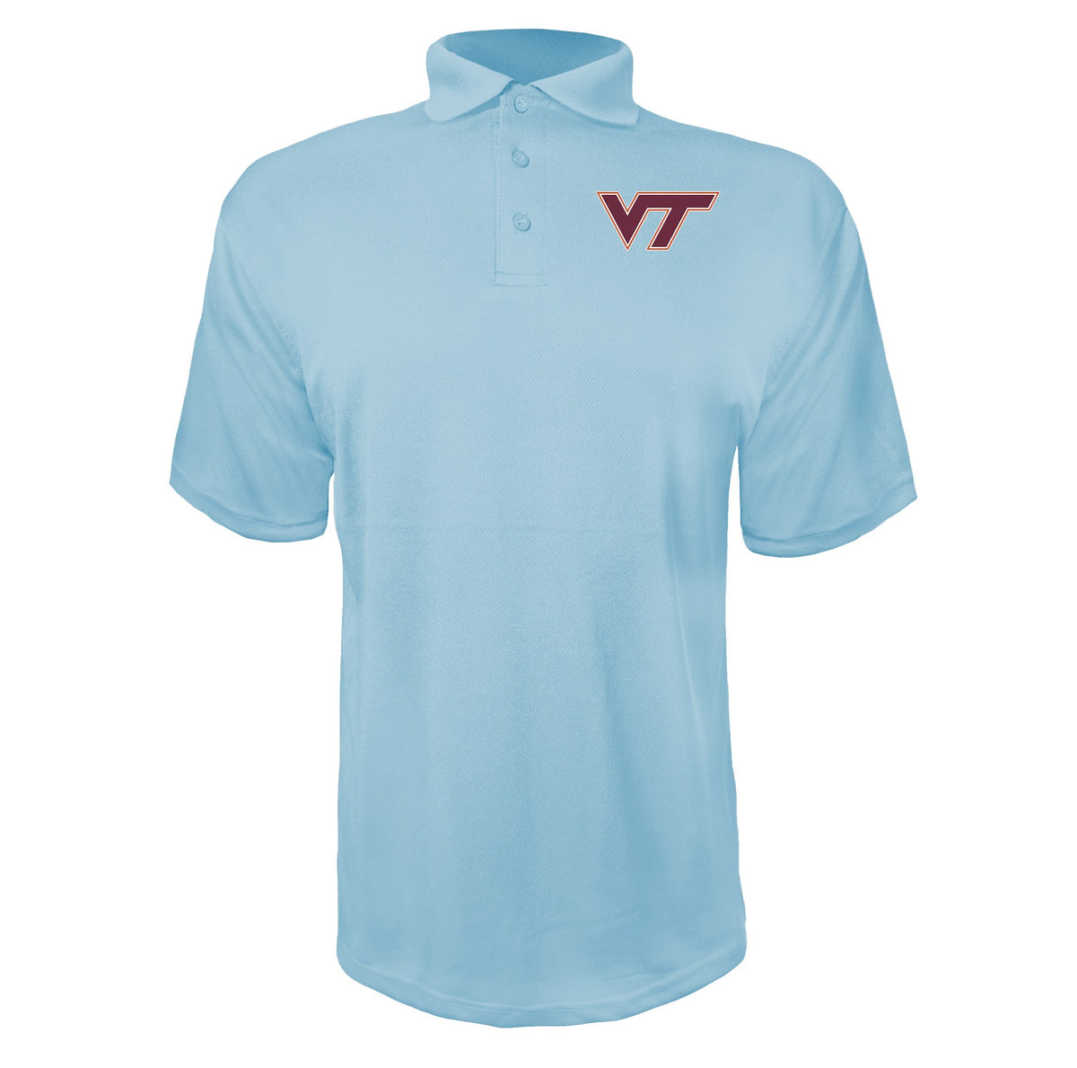 Virginia Tech Hokies Sky Blue polyester polo