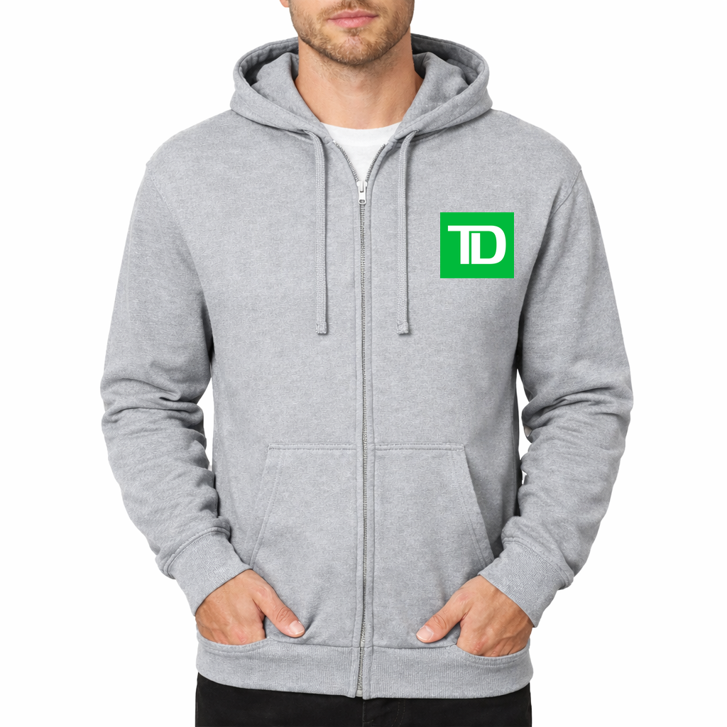 TD Bank 1536x864 Zipper Hoodie - Grey