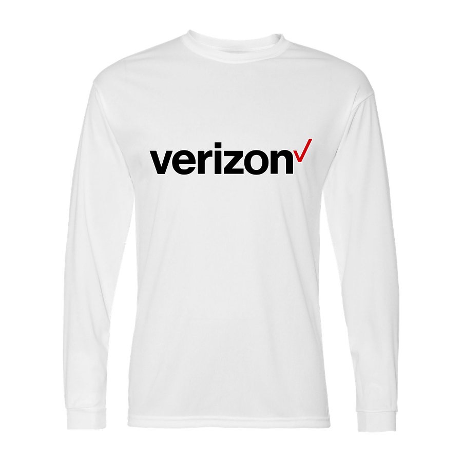 Men's Verizon Polyester Long Sleeve T-Shirt - White