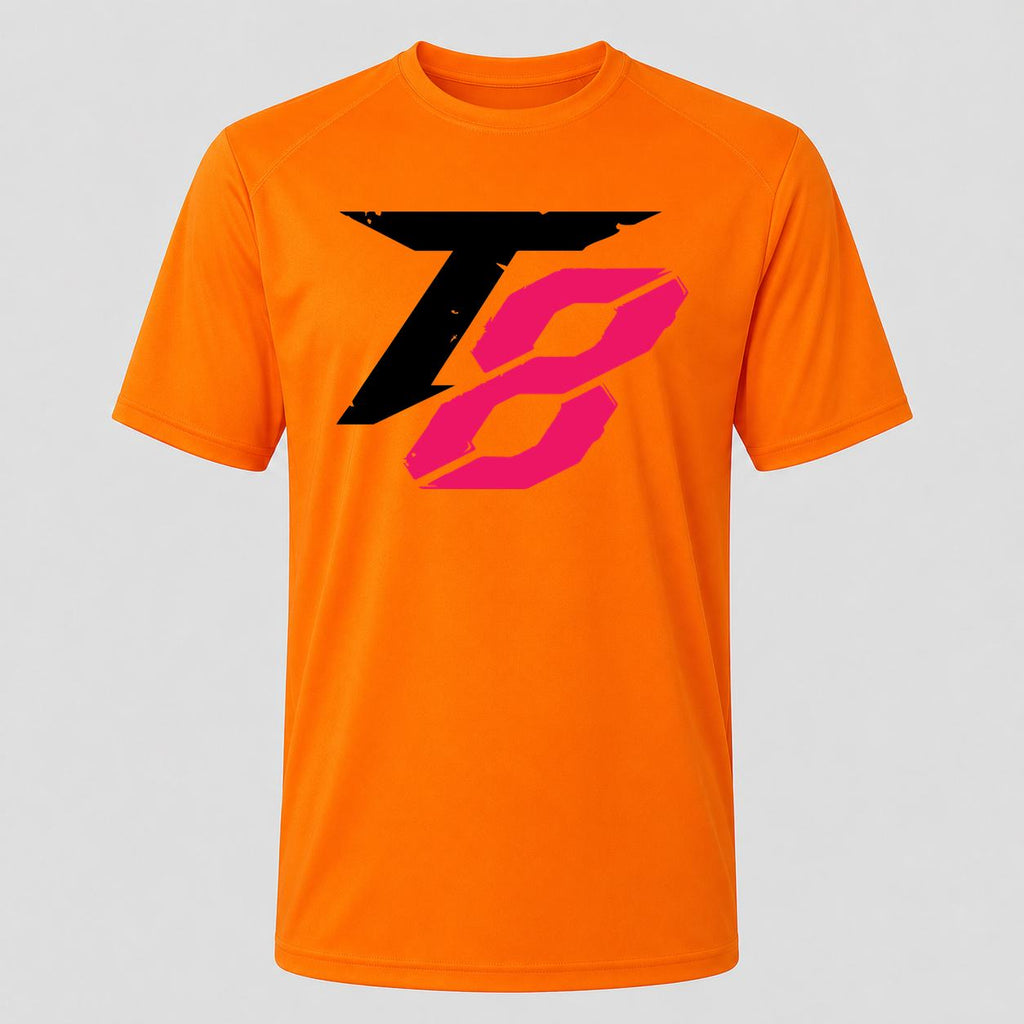 Men's Tekken 8 Black Performance T-Shirt - Orange