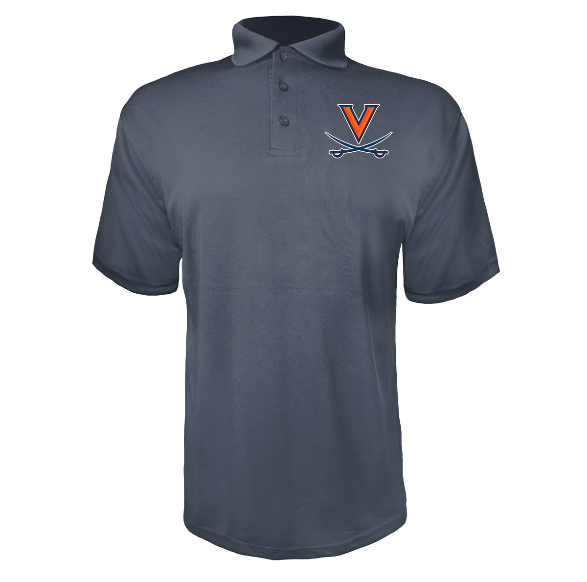 Virginia Cavaliers Charcoal polyester polo