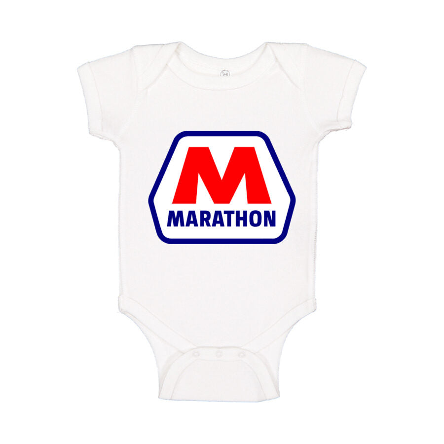 Marathon Baby Romper Onesie - White