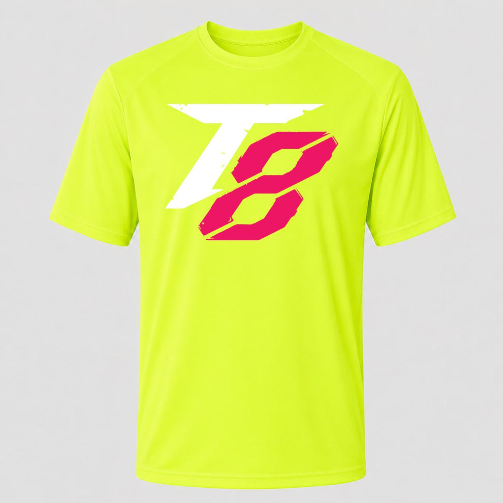 Men's Tekken 8 White Performance T-Shirt - Safety Green