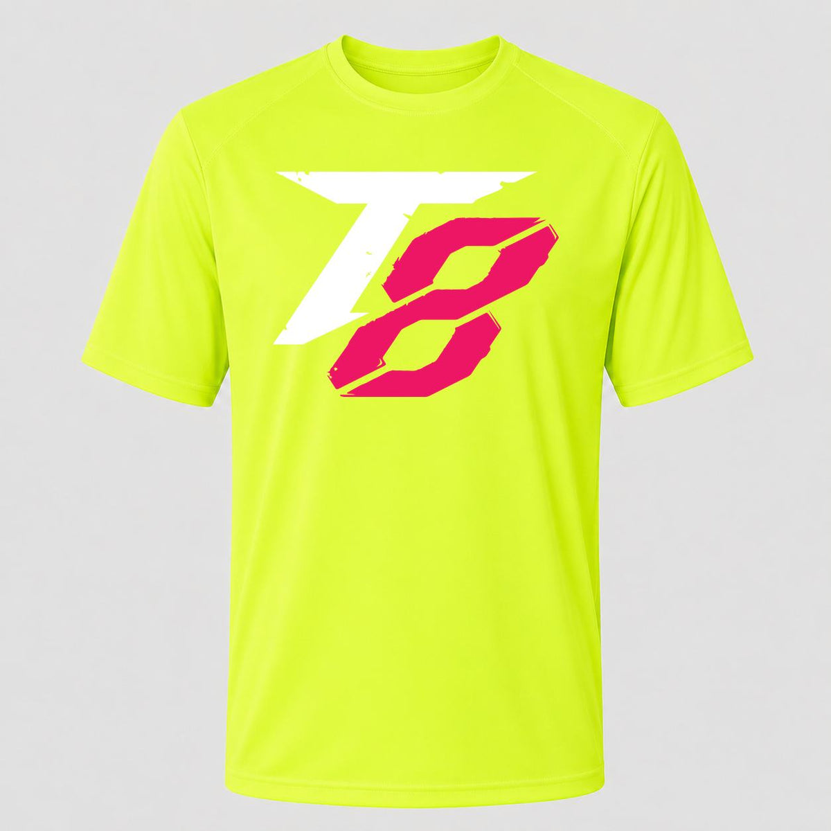 Men's Tekken 8 White Performance T-Shirt - Safety Green