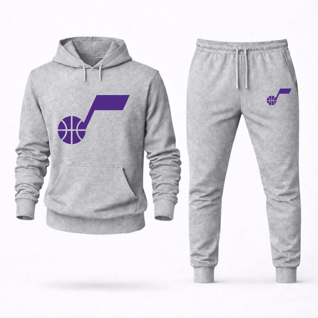 Utah Jazz Hoodie and Joggers Set - Grey