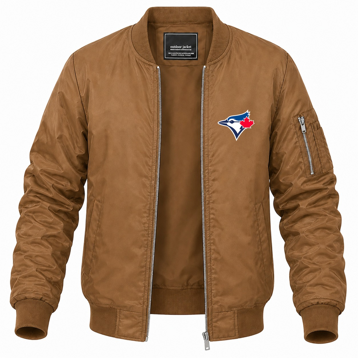 Men's Toronto Blue Jays Lightweight Bomber Jacket - Brown