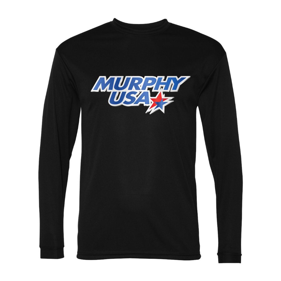Men's Murphy USA Polyester Long Sleeve T-Shirt - Black