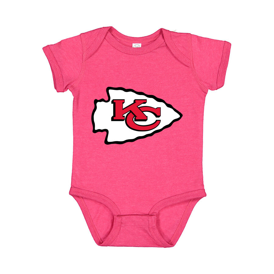Kansas City Chiefs Baby Romper Onesie - Pink
