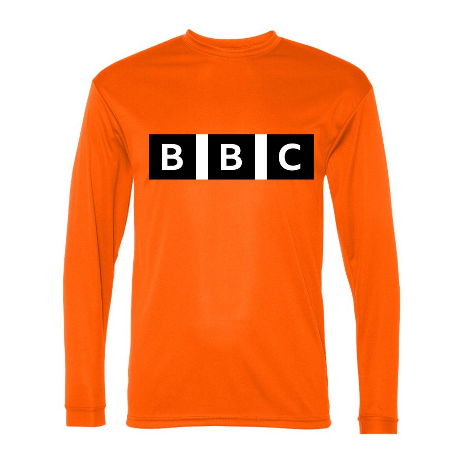 Men's bbc Polyester Long Sleeve T-Shirt - Safety Orange