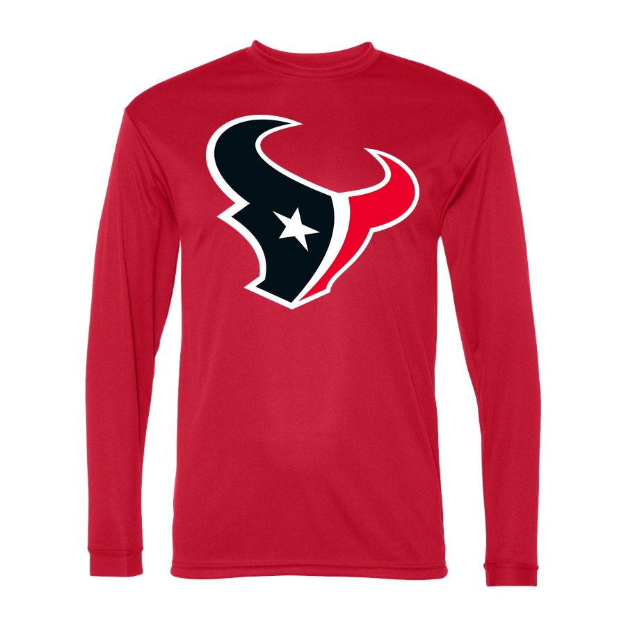 Men's Houston Texans Polyester Long Sleeve T-Shirt - Red