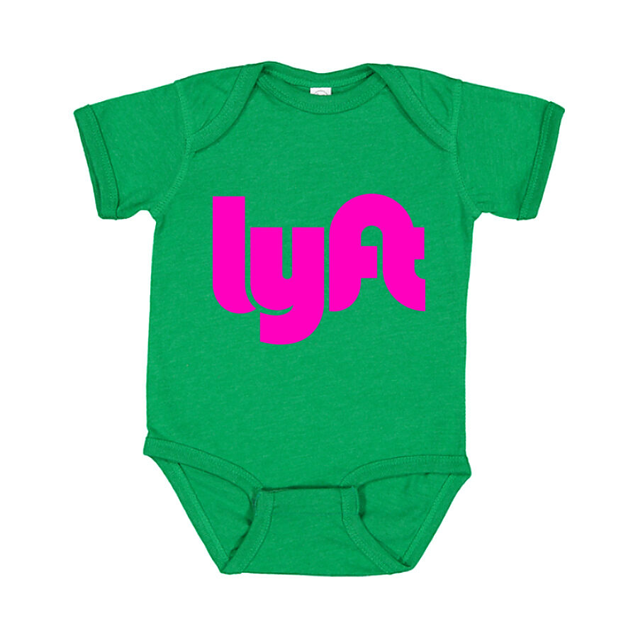 Lyft Pink Logo Baby Romper Onesie - Green