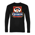Men's Quaker food Polyester Long Sleeve T-Shirt - Black