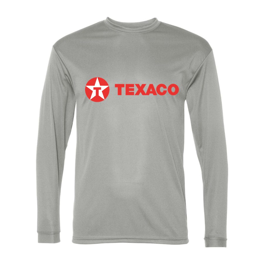 Men's Texaco Polyester Long Sleeve T-Shirt - Silver