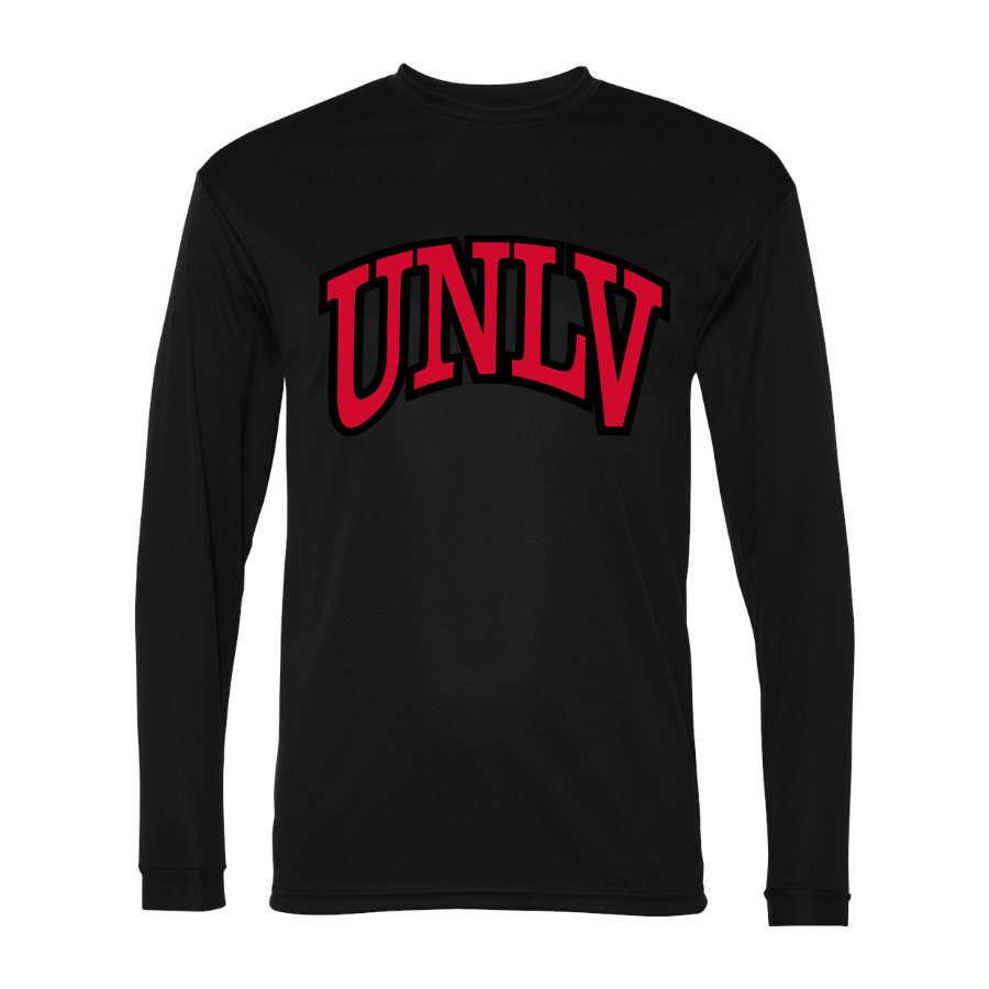 Men's UNLV Rebels Polyester Long Sleeve T-Shirt - Black