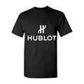 Men's Hublot logo White Cotton T-Shirt - Black