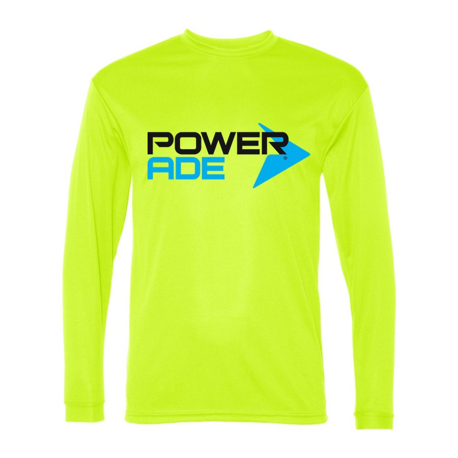 Men's Powerade Polyester Long Sleeve T-Shirt - Safety Yellow