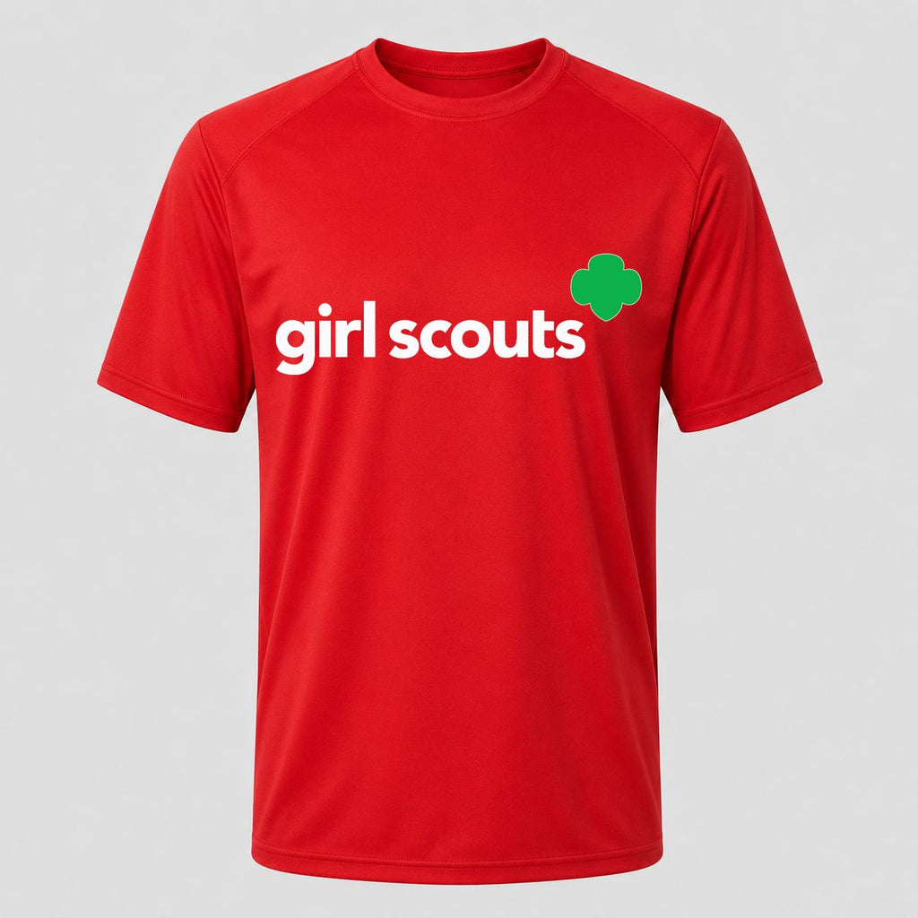 Men's Girl Scouts White Performance T-Shirt - Red